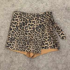 cheetah shorts that look like a skirt